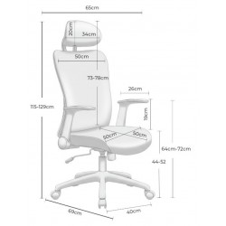 SILLA DE OFICINA CON RUEDAS TAPIZADA MONTREAL PARA ESCRITORIO MODERNO