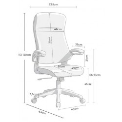 SILLA DE OFICINA TAPIZADA CON RUEDAS SORBONNE PARA ESCRITORIO ESTILO CONTEMPORÁNEO