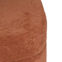 PUFF TAPIZADO GASTON EN TEJIDO TEDDY