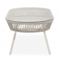 CONJUNTO DE JARDÍN SALONICA (SOFA + 2 SILLONES + MESITA)