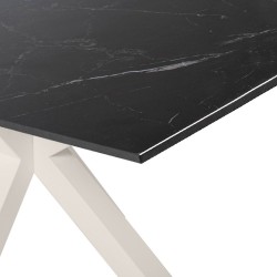 MESA JOYCE DE PORCELANICO Y ACERO