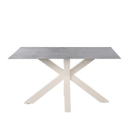 MESA JOYCE DE PORCELANICO Y ACERO