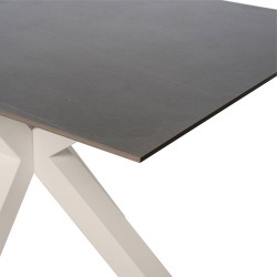 MESA JOYCE DE PORCELANICO Y ACERO