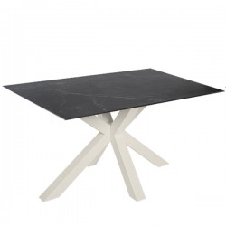 MESA JOYCE DE PORCELANICO Y ACERO