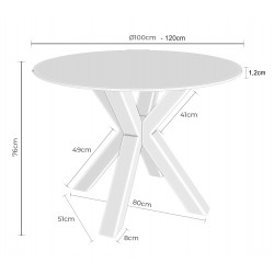 MESA DE COMEDOR FIORELLA DE PORCELANICO