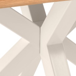 MESA GRACE DE ROBLE MACIZO Y PATAS BLANCAS