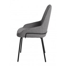 SILLA GWEN TAPIZADA CON PATAS DE METAL