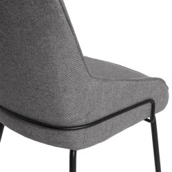 SILLA GWEN TAPIZADA CON PATAS DE METAL