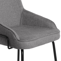 SILLA GWEN TAPIZADA CON PATAS DE METAL