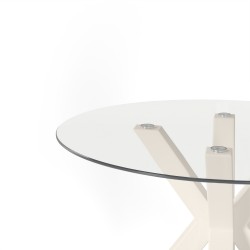 MESA DE COMEDOR DE CRISTAL TEMPLADO JADE PARA COMEDOR MODERNO