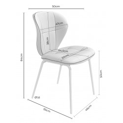 SILLA VINTAGE DAFNE DE POLIPIEL Y ACERO