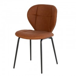 SILLA VINTAGE DAFNE DE POLIPIEL Y ACERO