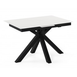 MESA DE COMEDOR DE PORCELÁNICO LORI EXTENSIBLE PARA SALÓN ESTILO CONTEMPORÁNEO