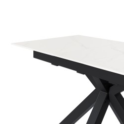 MESA DE COMEDOR DE PORCELÁNICO LORI EXTENSIBLE PARA SALÓN ESTILO CONTEMPORÁNEO