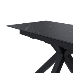 MESA DE COMEDOR DE PORCELÁNICO LORI EXTENSIBLE PARA SALÓN ESTILO CONTEMPORÁNEO