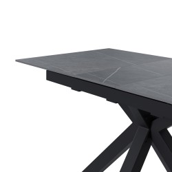 MESA DE COMEDOR DE PORCELÁNICO LORI EXTENSIBLE PARA SALÓN ESTILO CONTEMPORÁNEO
