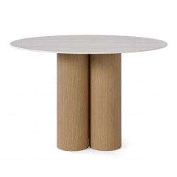 MESA DE COMEDOR DE PORCELÁNICO TRACY PARA SALÓN ESTILO CONTEMPORÁNEO