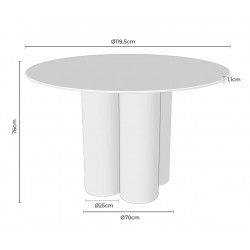 MESA DE COMEDOR DE PORCELÁNICO TRACY PARA SALÓN ESTILO CONTEMPORÁNEO