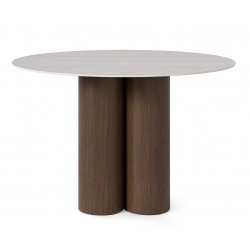 MESA DE COMEDOR DE PORCELÁNICO TRACY PARA SALÓN ESTILO CONTEMPORÁNEO