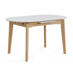 MESA DE COMEDOR EXTENSIBLE DE PORCELÁNICO VELMA PARA COMEDOR ESTILO NÓRDICO