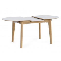 MESA DE COMEDOR EXTENSIBLE DE PORCELÁNICO VELMA PARA COMEDOR ESTILO NÓRDICO