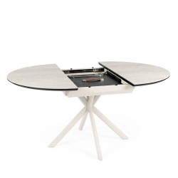 MESA EXTENSIBLE DE PORCELÁNICO SUVI PARA COMEDOR ESTILO CONTEMPORÁNEO