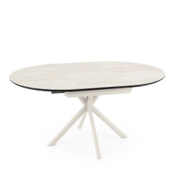 MESA EXTENSIBLE DE PORCELÁNICO SUVI PARA COMEDOR ESTILO CONTEMPORÁNEO