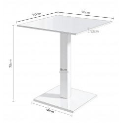 MESA DE PORCELÁNICO SAMIRA PARA COMEDOR Y TERRAZA CUBIERTA DE ESTILO CONTEMPORÁNEO