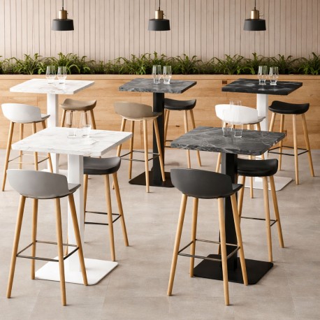 MESA ALTA DE PORCELÁNICO SAMIRA PARA BARES Y TERRAZAS DE ESTILO CONTEMPORÁNEO