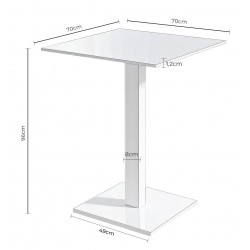 MESA ALTA DE PORCELÁNICO SAMIRA PARA BARES Y TERRAZAS DE ESTILO CONTEMPORÁNEO