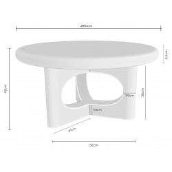 MESA DE CENTRO DE MADERA ARNAUD 80 PARA SALÓN ESTILO MODERNO