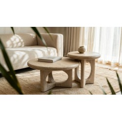 MESA DE CENTRO DE MADERA ARNAUD 80 PARA SALÓN ESTILO MODERNO