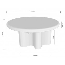 MESA DE CENTRO DE MADERA MATEO 80 PARA SALÓN DE ESTILO CONTEMPORÁNEO