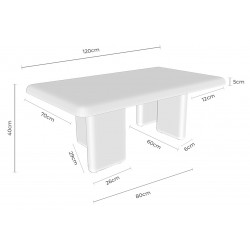 MESA DE CENTRO DE MADERA TYLER PARA SALÓN DE ESTILO CONTEMPORÁNEO