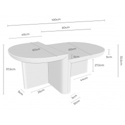 MESA DE CENTRO DE MADERA VERNON PARA SALÓN DE ESTILO CONTEMPORÁNEO