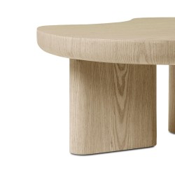 MESA DE CENTRO DE MADERA JEROME PARA SALÓN ESTILO CONTEMPORÁNEO ORGÁNICO