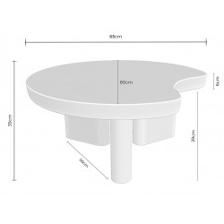 MESA DE CENTRO DE MADERA JEROME PARA SALÓN ESTILO CONTEMPORÁNEO ORGÁNICO