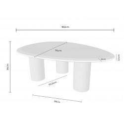MESA DE CENTRO DE MADERA GERARD PARA SALÓN ESTILO CONTEMPORÁNEO ORGÁNICO