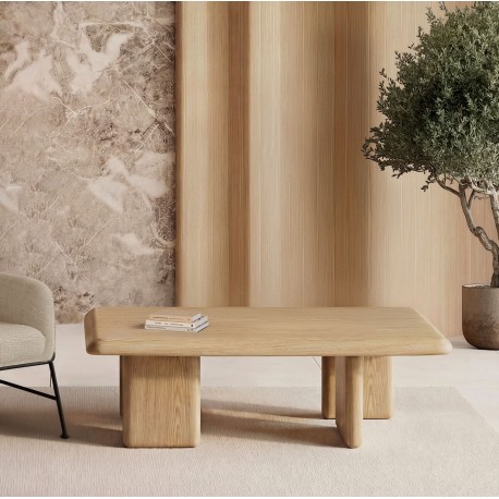 MESA DE CENTRO DE MADERA TYLER PARA SALÓN DE ESTILO CONTEMPORÁNEO