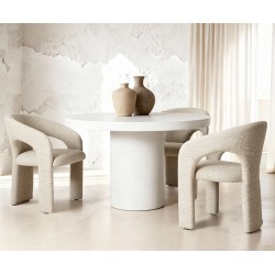 MESA DE COMEDOR DE CEMENTO GFRC THELMA PARA COMEDOR O TERRAZA ESTILO MINIMALISTA