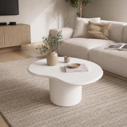 MESA DE CENTRO DE MADERA DE MANGO MUKUL 80 PARA SALÓN ESTILO MINIMALISTA