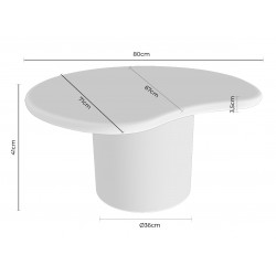 MESA DE CENTRO DE MADERA DE MANGO MUKUL 80 PARA SALÓN ESTILO MINIMALISTA