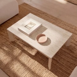 MESA DE CENTRO DE PORCELÁNICO OLIVER PARA SALÓN ESTILO CONTEMPORÁNEO