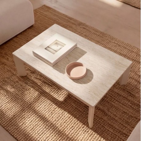MESA DE CENTRO DE PORCELÁNICO OLIVER PARA SALÓN ESTILO CONTEMPORÁNEO
