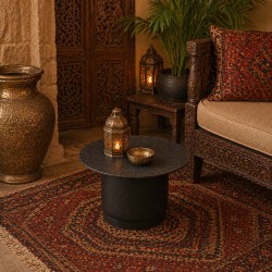 MESA DE CENTRO DE ALUMINIO DURAI 55 PARA SALÓN ESTILO CONTEMPORÁNEO