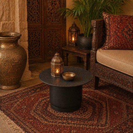 MESA DE CENTRO DE ALUMINIO DURAI 55 PARA SALÓN ESTILO CONTEMPORÁNEO