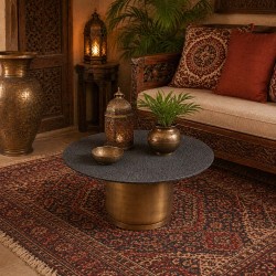 MESA DE CENTRO DE ALUMINIO DURAI 74 PARA SALÓN ESTILO CONTEMPORÁNEO