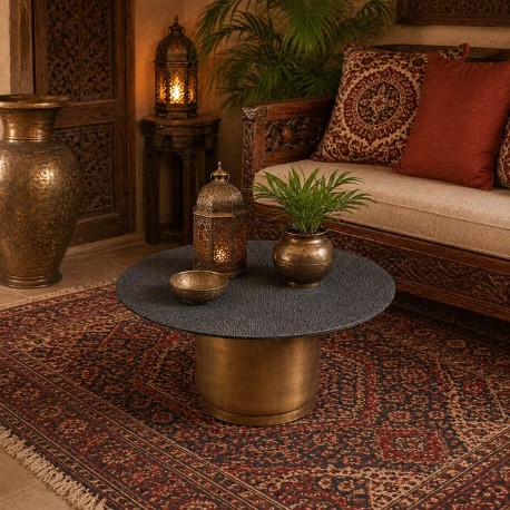 MESA DE CENTRO DE ALUMINIO DURAI 74 PARA SALÓN ESTILO CONTEMPORÁNEO