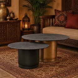 MESA DE CENTRO DE ALUMINIO DURAI 74 PARA SALÓN ESTILO CONTEMPORÁNEO