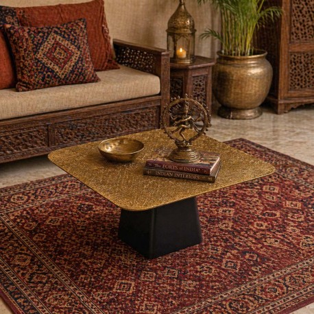 MESA DE CENTRO DE ALUMINIO SANJAY PARA SALÓN ESTILO MINIMALISTA E INDUSTRIAL